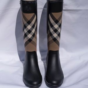Burberry rain boots
